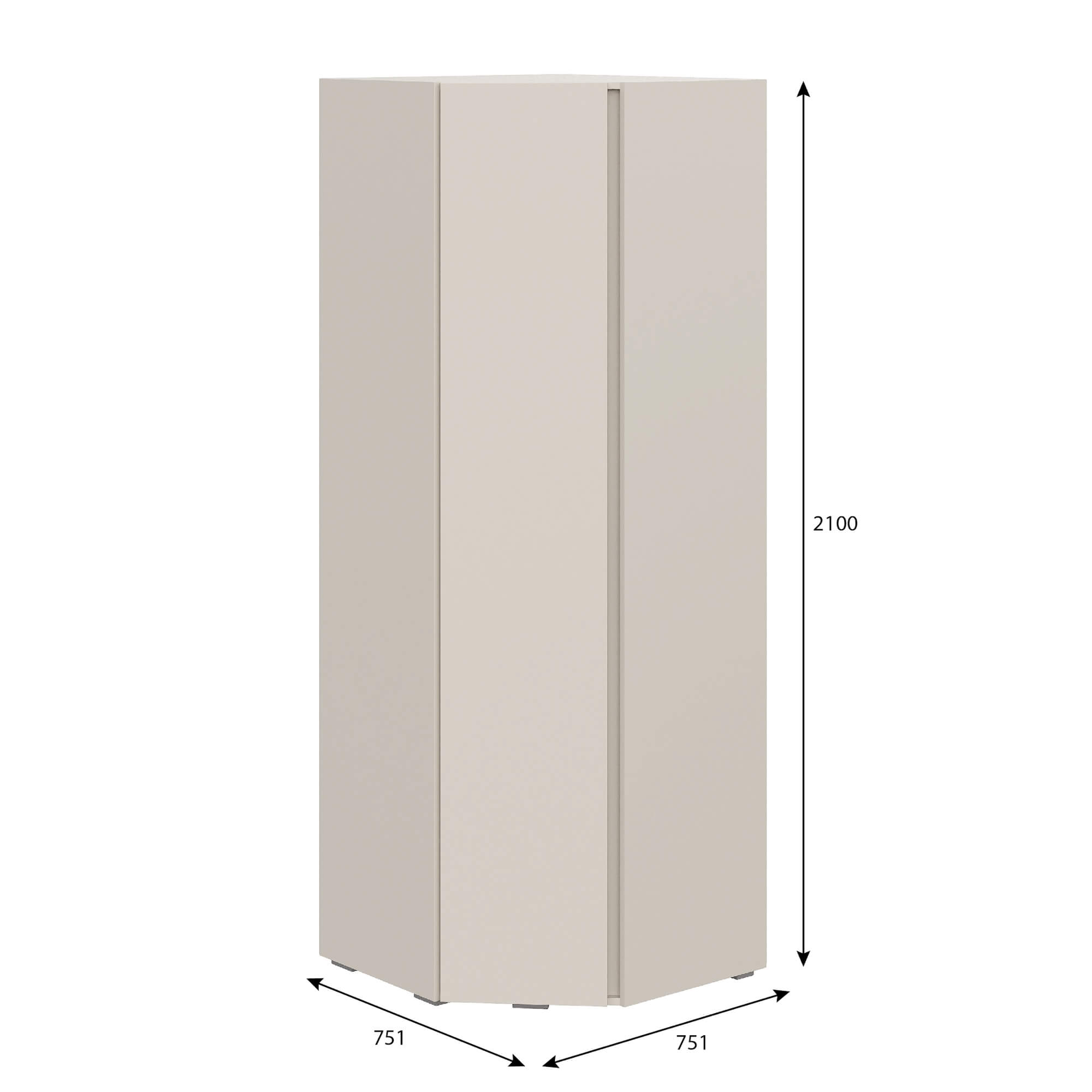 Люмо Шкаф угловой ШК 04 кашемир