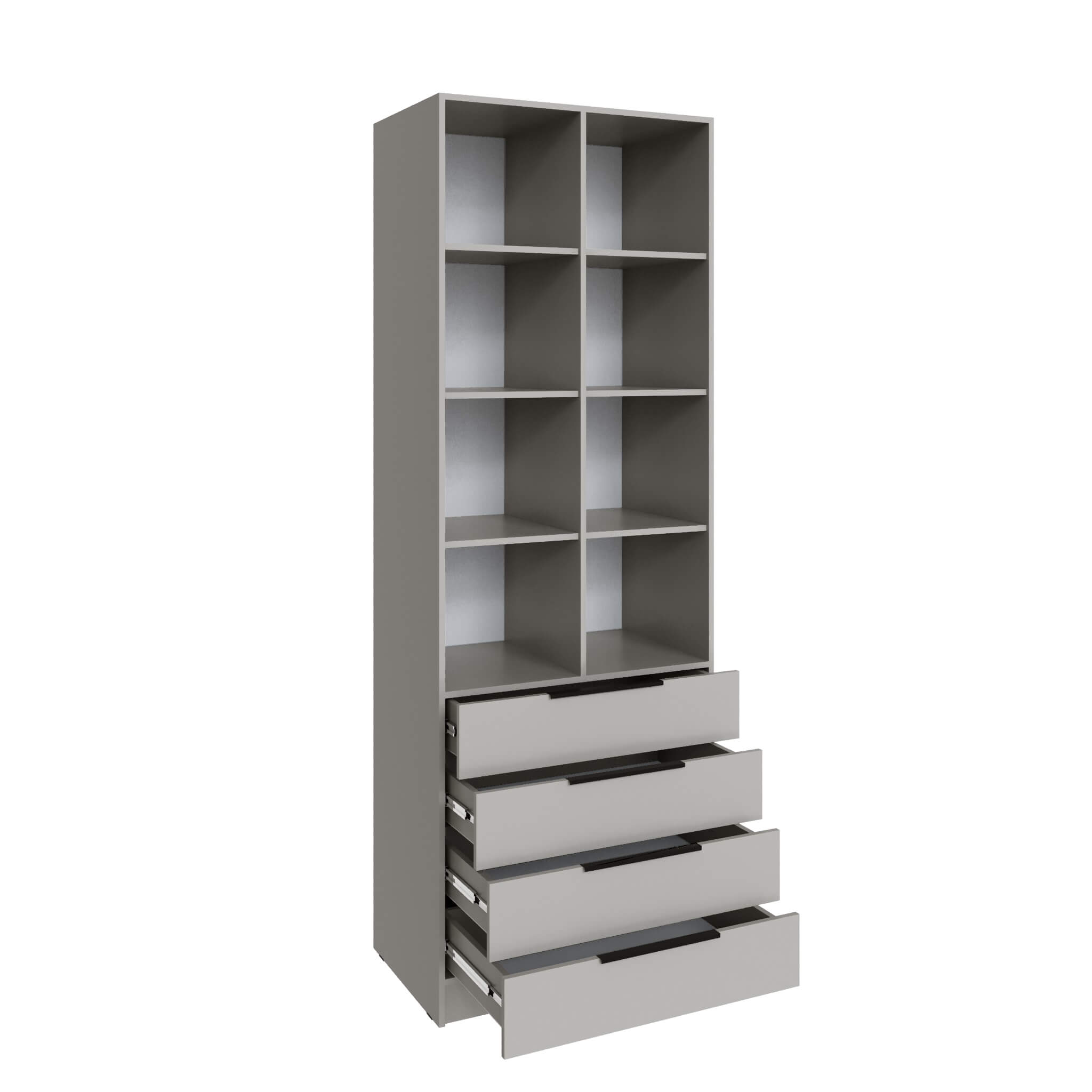 Стеллаж Мадрид (0,8) с 4 ящ. кашемир