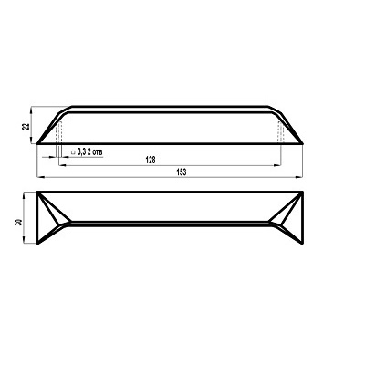 Ручка-скоба S223 128 металлик