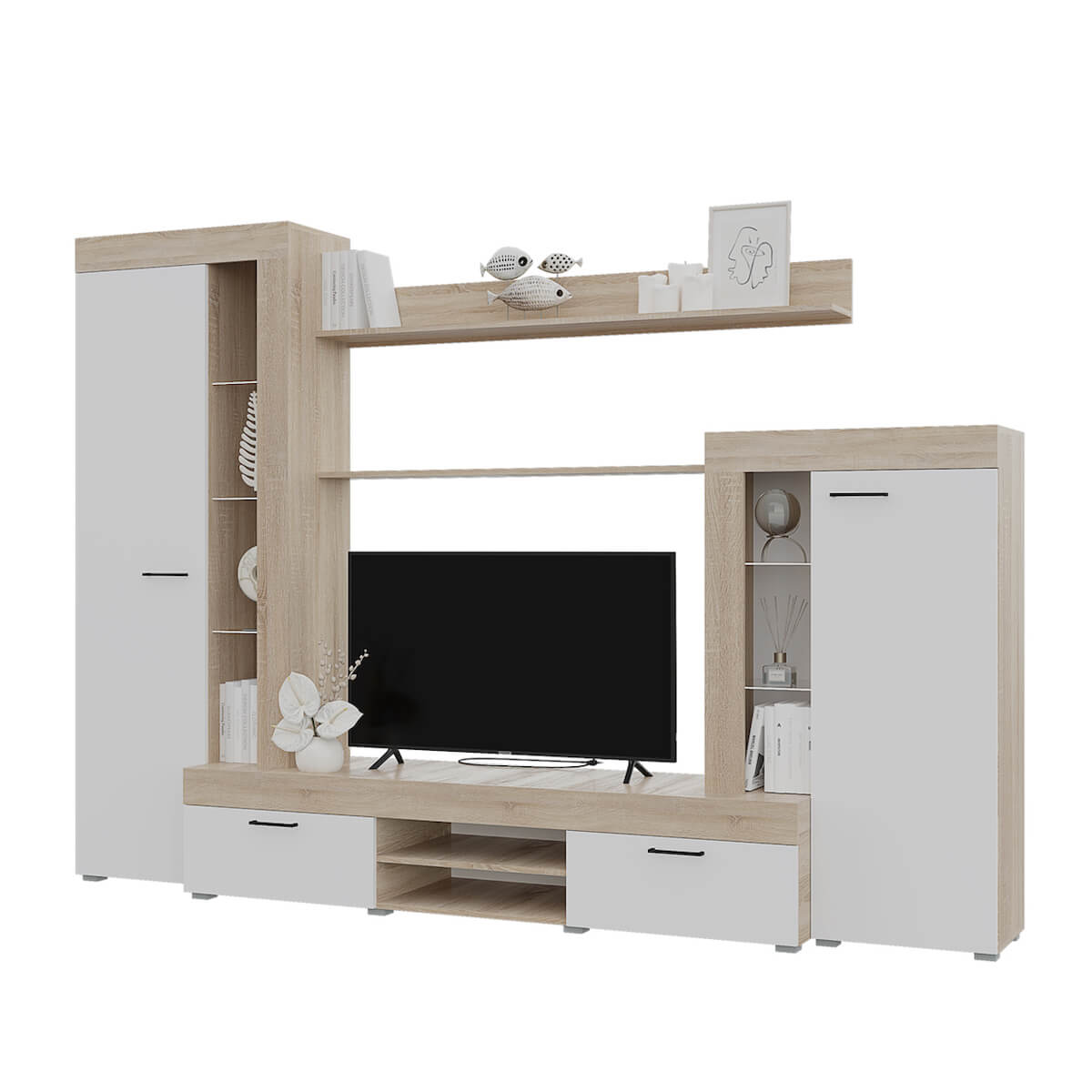 Гостиная Дельта дуб сонома/белый