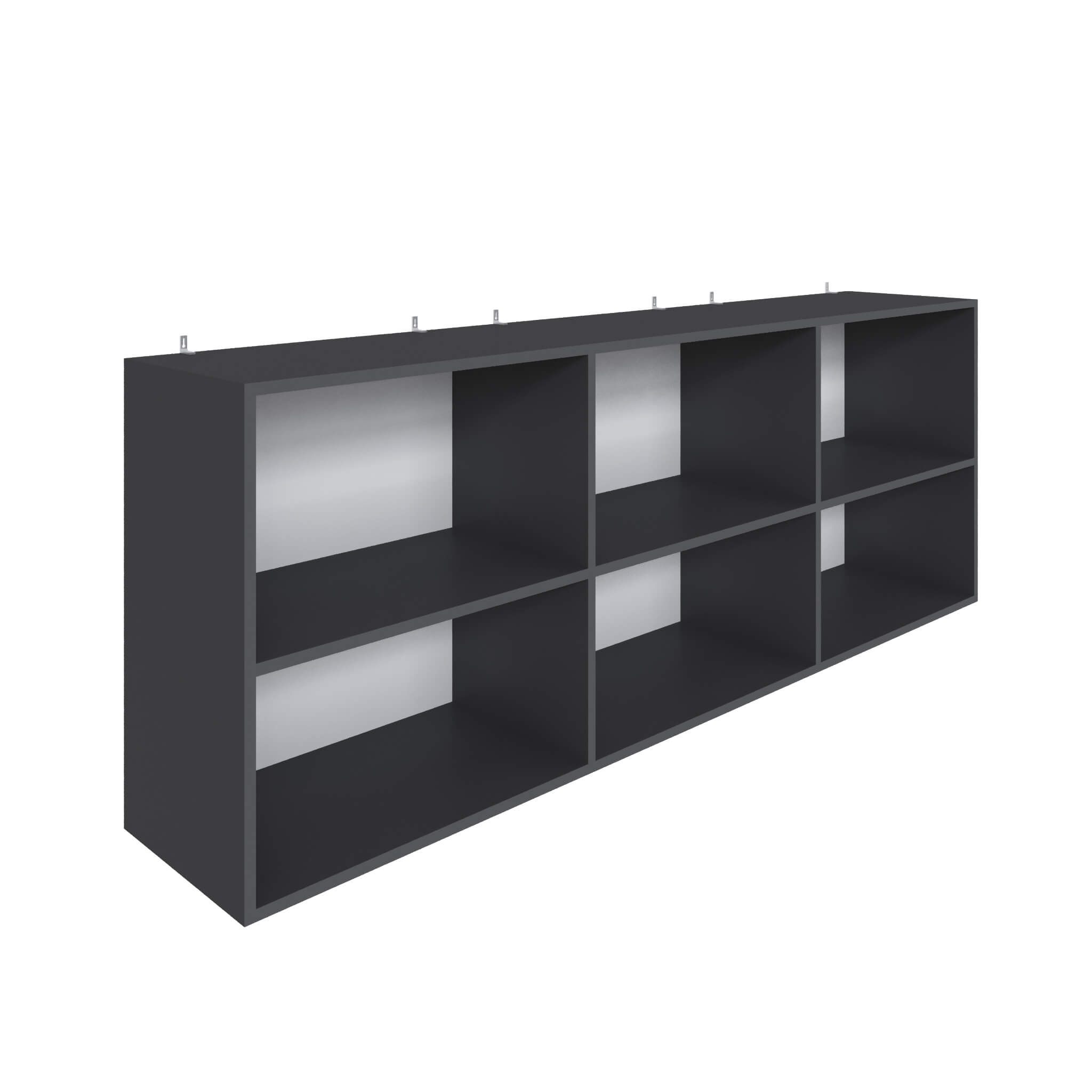 Гостиная Мадрид Полка навесная ПН-1 (1,8) графит серый