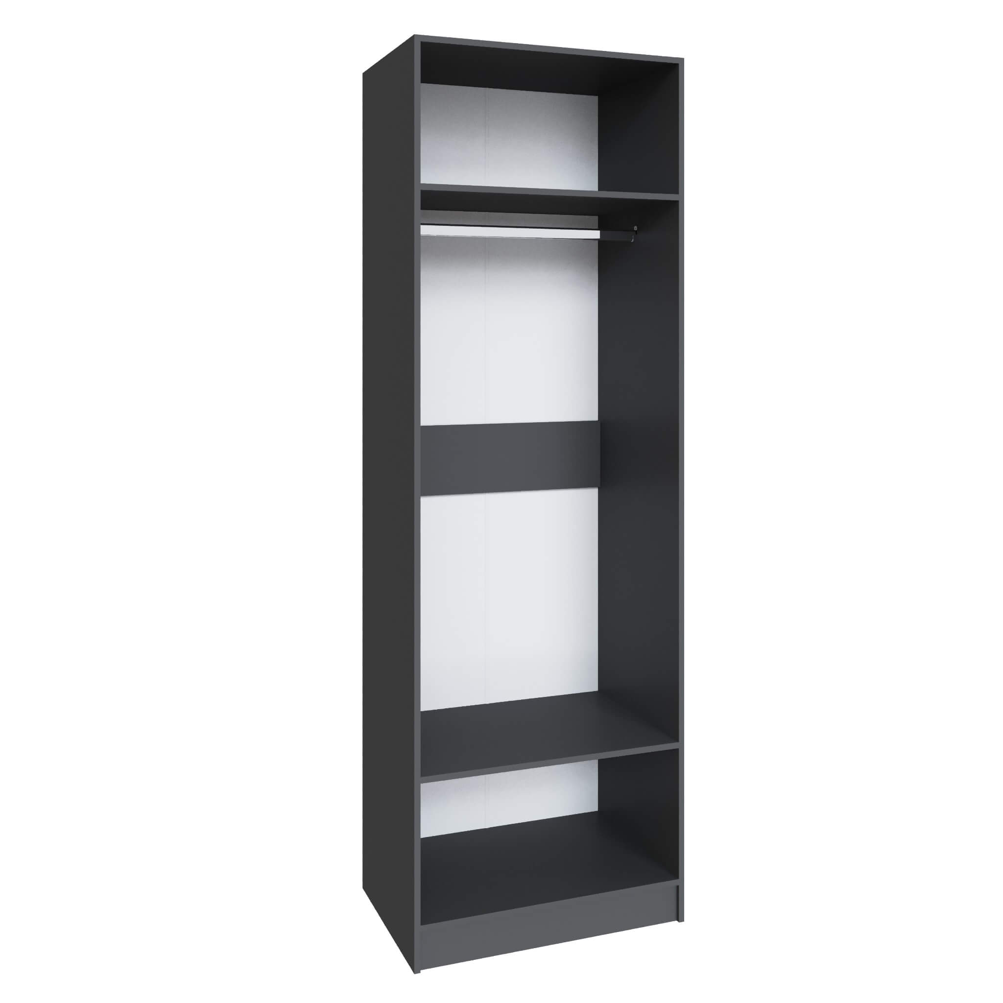 Шкаф Мадрид (0,75) с зеркалом графит серый