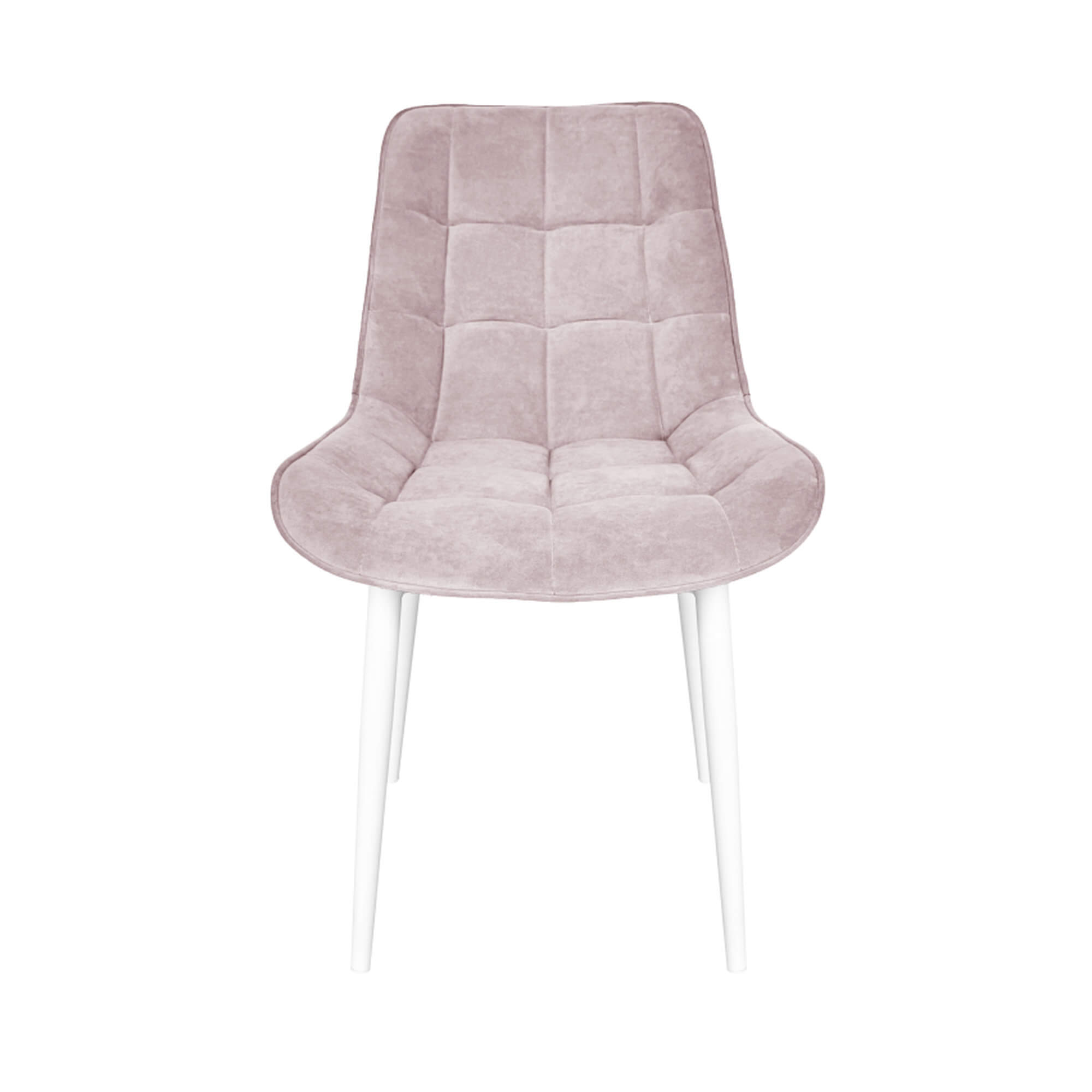 Стул интерьерный "Бостон" белый/меген 29 (пыльно-розовый)