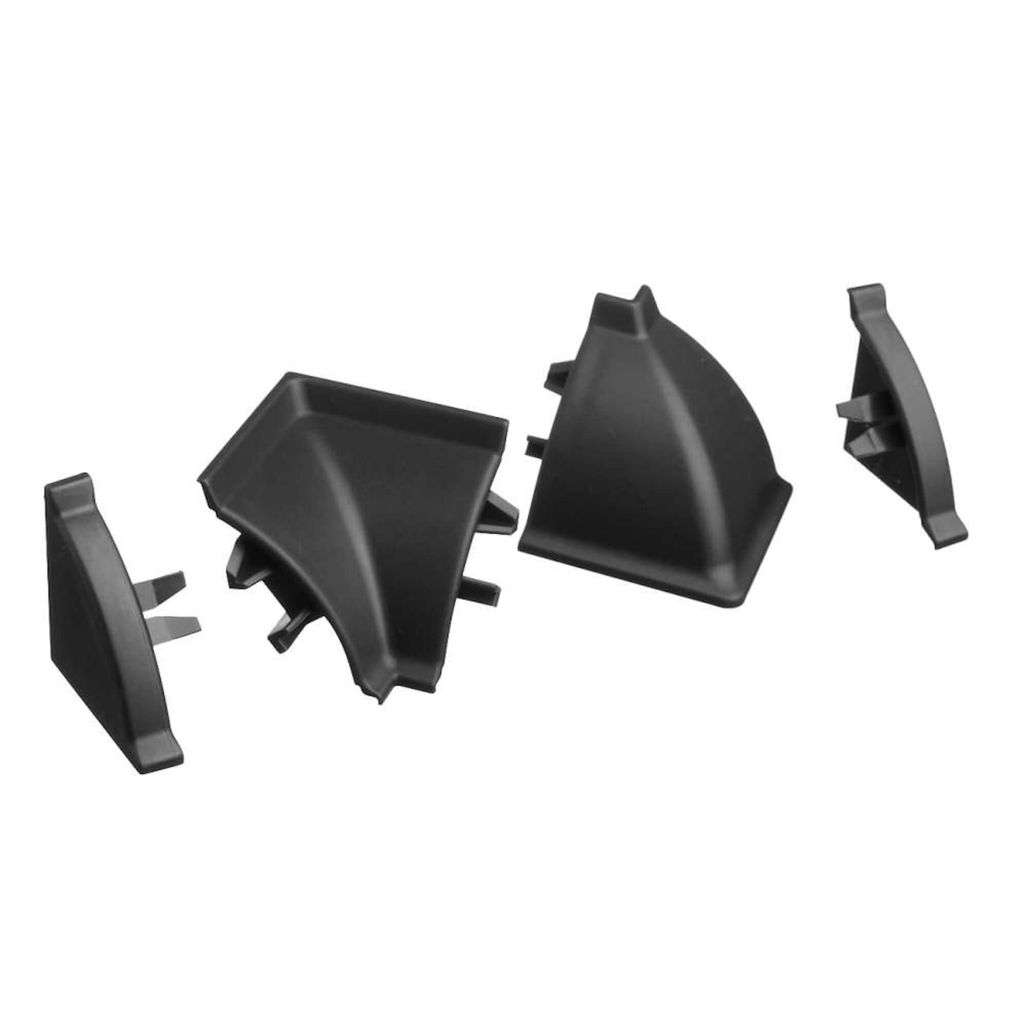 Комплект фасонных элементов к плинтусу Rehau Magic Черный