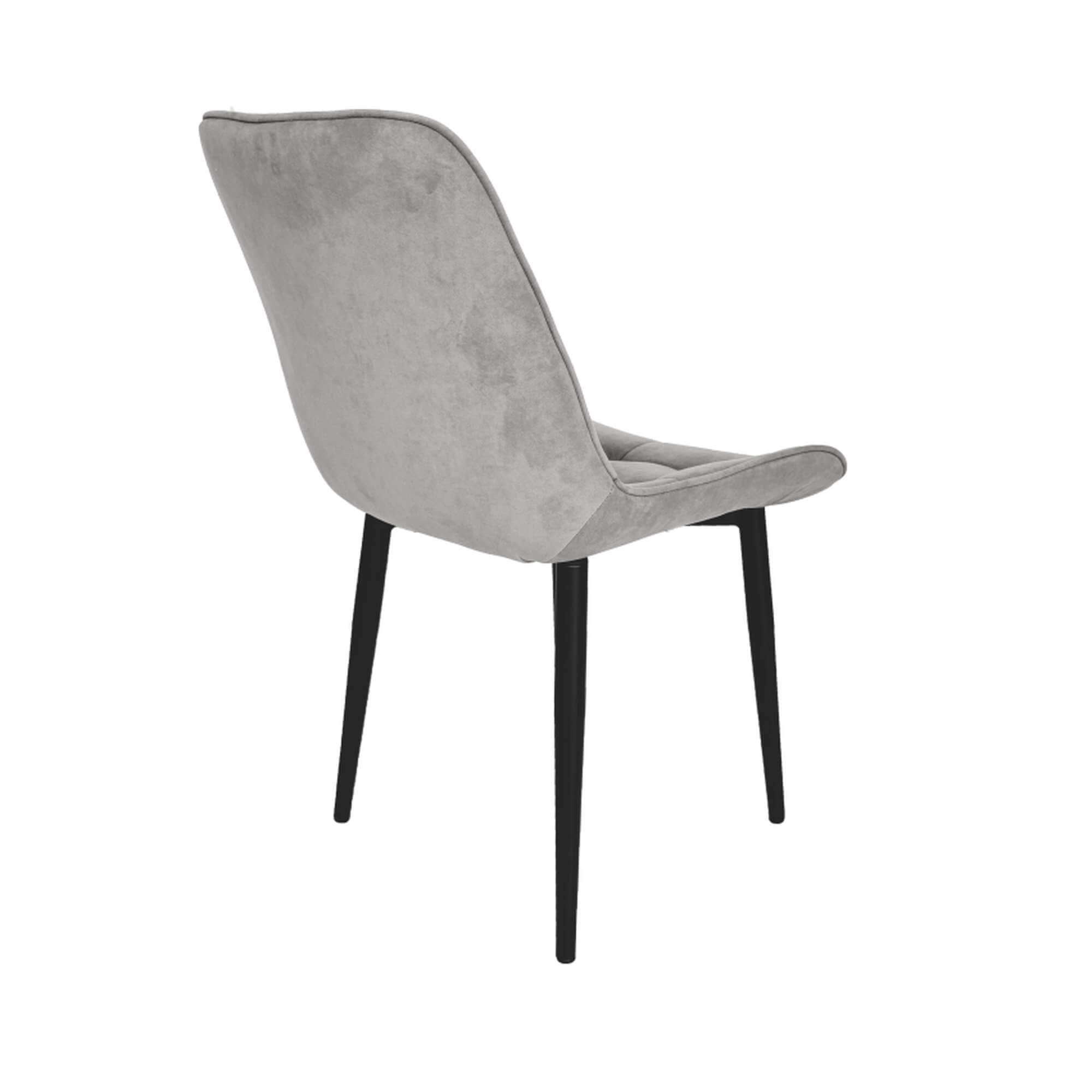 Стул интерьерный "Бостон" черный/меген 24 (серый)