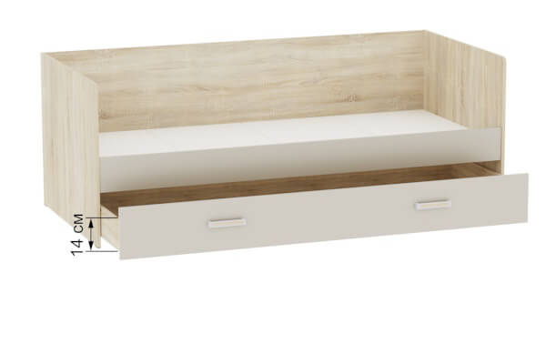 Спальня Бланка. Кровать универсальная дуб сонома/белый