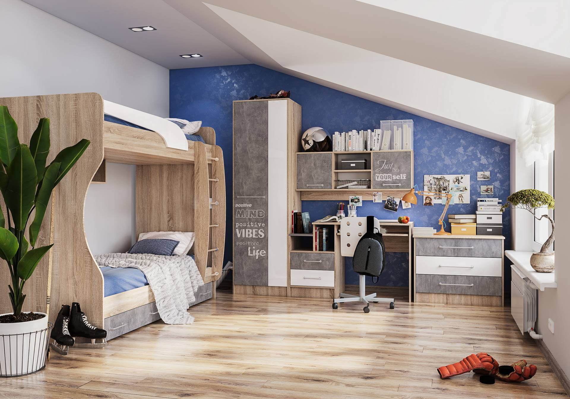 Модульная детская "Колибри-Лофт" ТЭКС